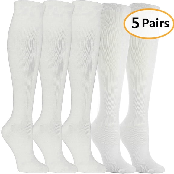 Sales Today Knee High Stockings for Women Under $7 GIJNRIUIUA White Knee-High Socks Knee Men Sports 5Pair Sock Sock Below Travel Splints Women High Socks Leg Warmers