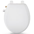 thumbnail image 1 of Asiento de inodoro con bidé Clirass redondo, no eléctrico, con doble boquilla, 1 of 6