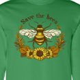 thumbnail image 4 of Inktastic Grunge Save the Bees Long Sleeve T-Shirt, 4 of 5