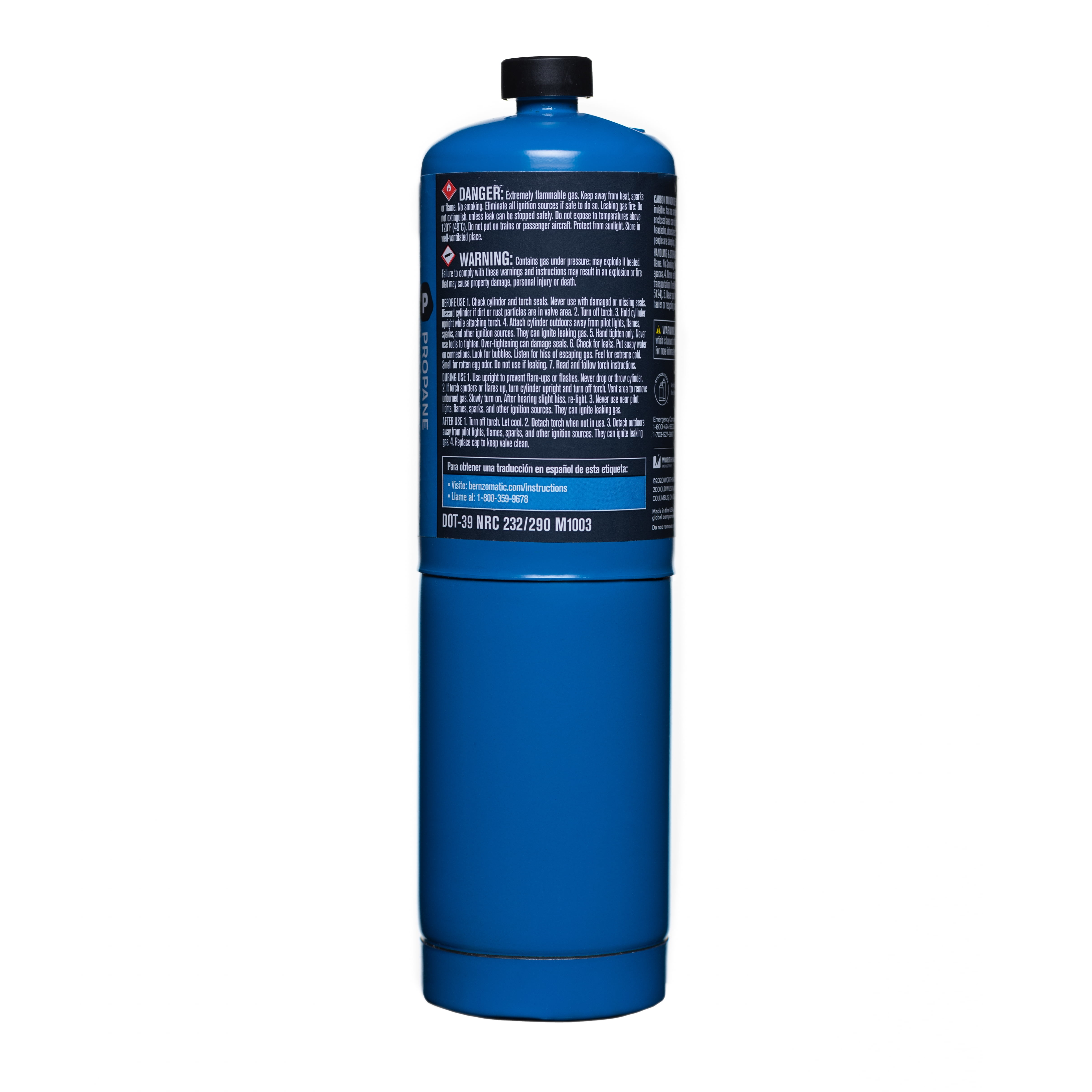 Bernzomatic 14.1 oz Propane Tank Cylinder Fuel for Propane Torch, Blow Torch & Torch Head Use