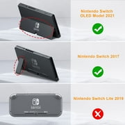 Fintie Carry Case for Nintendo Switch OLED Model 2021 Hard Shell Protective Cover Travel Bag w/10 Game Card Slots, Dont Touch