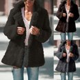 thumbnail image 6 of YanHoo Womens 2024 Winter Warm Coat Fuzzy Fleece Jackets Oversized Open Front Fluffy Sherpa Lapel Long Sleeve Teddy Bear Coat Faux Fur Outerwear Fall Winter Outfits Clearance Sales, 6 of 6