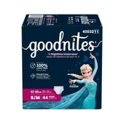 Goodnites Girls Nighttime Bedwetting Underwear, S/M (43-68 lbs), 44 Count (Select for More)