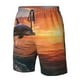 thumbnail image 4 of Balery Sunset Dancing Dolphin B Traje de Baño Estilo Hawaiano para Hombre, Shorts de Secado Rápido con Bolsillos-Small, 4 of 6