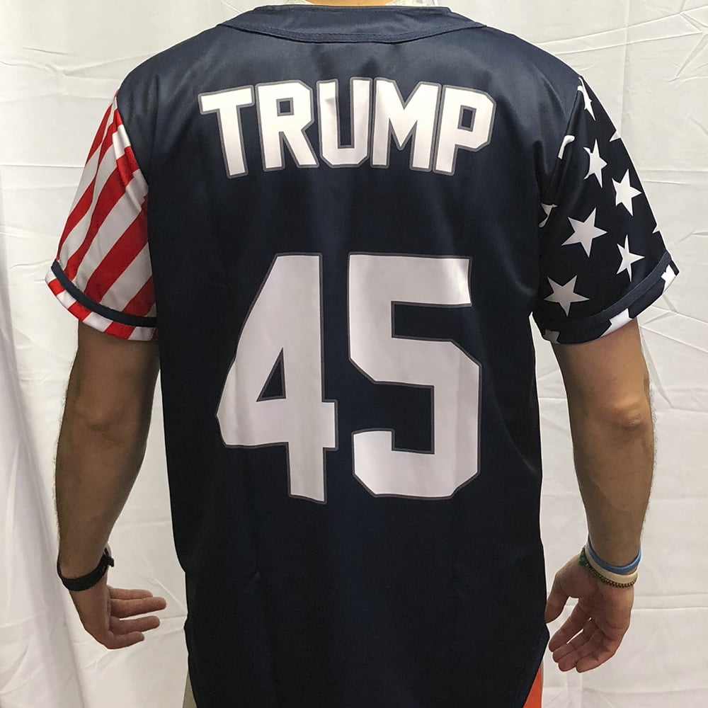 Blue Trump 45 Baseball Jersey Walmart Com Walmart Com