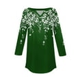 thumbnail image 5 of Ruimatai Women's 3/4 Sleeve Button Down Top Color Block Printed Blouse Fashionable Round Neck Casual Shirt, 5 of 5