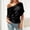 Black, variant on Off Shoulder Tops For Women, Batwing Wrap Tunic Top, Cinched Waist Asymmetrical Flowy Blouse, Y2k Elegant Going Out Wear, Loose Fit Summer Casual Tops