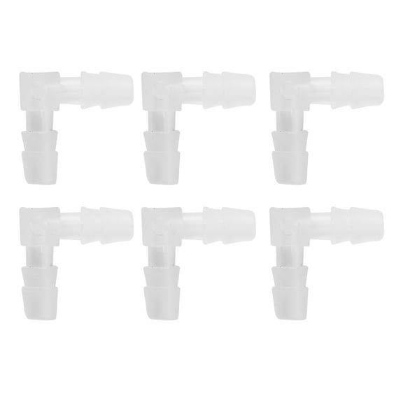 Unique Bargains 6 Pcs Automotive Vacuum Tubing Connector 90 Degree 4mm/ 5/32" L Shaped Vacuum Tubing Connector Plastic