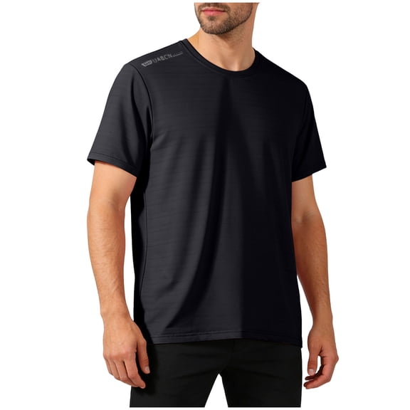 NIEWTR Athletic T-Shirts Mens Crew Neck Short Sleeve Tees, Moisture Wicking,Quick Dry, Classic Fit, Sports Tee Tops(Black,2XL)
