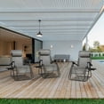 thumbnail image 5 of Four Seasons Courtyard Sunny Isles XL Zero Gravity Outdoor Chairs, 3 Pack, Gray, 5 of 7