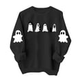 thumbnail image 3 of Jsaierl Halloween Sweatshirts for Women Spooky Ghost Graphic Pullovers Soft Holiday Crewneck Long Sleeve Sweater Tops Halloween Costumes, Sizes S-2XL, 3 of 7