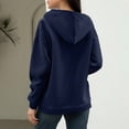 thumbnail image 4 of Inglocry Womens Zip Up Hoodies Oversized Fall Sweatshirts 2025 Cute Y2K Long Sleeve Fleece Jackets Winter Clothes With Pockets Blue 3XL, 4 of 4