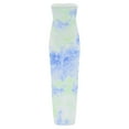 thumbnail image 2 of YODETEY dresses Women's Summer Print Strapless Long Dress Beach Split Dress Party Club Dress, 2 of 5