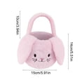 thumbnail image 2 of Easter Bunny Plush Hand Basket, Soft Portable Candy and Gift Storage Bag, Cute Toy and Party Favor, Ideal for Easter Egg Hunts, Outdoor Activities and Home Easter Themed Decoration, Pink, 2 of 6
