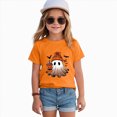 thumbnail image 4 of HCNTES Girls Halloween T Shirt Cute Halloween Tee for Girls Ghost Graphic Short Sleeve Crew Neck Kids Fall Shirt 1T-12T, 4 of 5