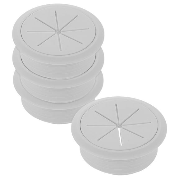 4Pcs Desk Grommet Desktop Cable Hole Cover Round Cord Hole Plug Metal Wire Hole Cover