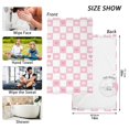 thumbnail image 6 of Yayeee 2 Pack Hand Towels for Bathroom 100% Cotton 16" x 28" Soft Absorbent Kitchen Towel, Pink Checkered Heart, 6 of 7