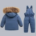 thumbnail image 7 of Coerni Toddler Girls Snowsuit 2 Piece Ski Suit Insulated Down Coat Hooded Puffer Jacket and Snow Pants Snow Clothes for Kids, 7 of 7