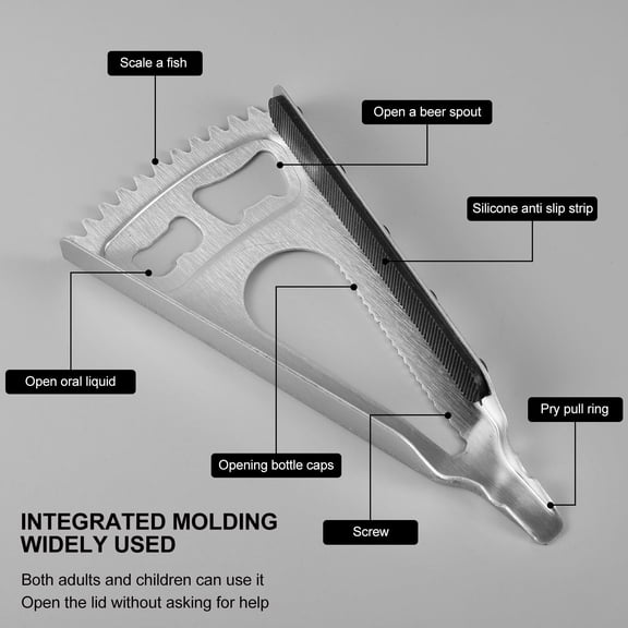 UPOUART Portable Stainless Steel Manual Can and Bottle Opener, Labor-Saving Kitchen Tool