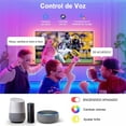 thumbnail image 2 of Tira LED de WiFi 20M, Compatible con y Google Home, Luces LED RGB 5050 Música de Tira con Control de APP + Control Remoto IR de 24 Teclas, Sincronización Musical(20M-2 Rollos-IP2, 2 of 5