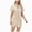 H270-Beige, variant on Satin Pajamas for Women Silk Pjs Short Set 2 Piece Button Up Lounge Sets Short Sleeve Sleepwear(Hot Pink,S)