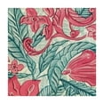 thumbnail image 4 of HAOXIT  Red Bloom Tablecloth, Handblock Print Square Table Cover for Kitchen Dining I Tabletop Linen I Parties, Wedding, Spring SummerTable Cloth 52*52, 4 of 8