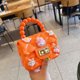 thumbnail image 1 of Bolso de gelatina de dibujos animados para niños, cadena de rombos de PVC, pequeño bolso cuadrado, mini bolso cruzado de mano con perlas para niña pequeña, 1 of 3