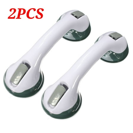 Hand Shower Rail - 2PCS Bathroom Shower Support Grab Bar Grip Powerful Suction Cup Tub Bath Safety Handle Anti-Slip Waterproof Hand Rail Bath Grip