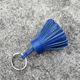 thumbnail image 3 of Keychain Decorative Keyring Leather Pendant Tassel Handmade Handicraft Key Chain Hanging Decoration Holder Purse Wallet Orange, 3 of 6