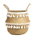 thumbnail image 7 of Foldable Decorative Hand Woven Rattan Wicker Basket with Convenient Handle - Ideal for Stylish Plant Display  Neat Storage  and Easy Organization - Versatile Cestos Mimbre Panier Rangemen, 7 of 7