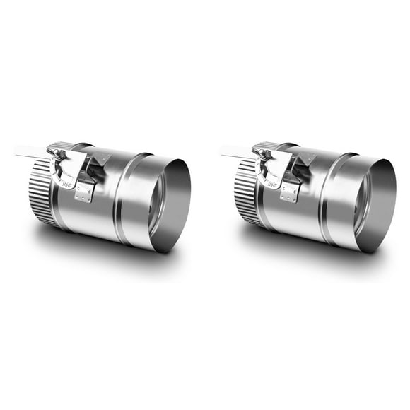 2X Amortiguador de Volumen Manual para Conducto HVAC de 4 Pulgadas con , Conducto de Flujo de Aire Ajustable Galvanizado, Equilibrio de Aire HVAC para HVAC, Campana Extractora