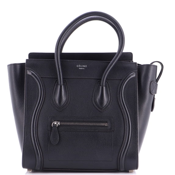 Pre-Owned Luggage Bag Grainy Leather Micro By Rebag
