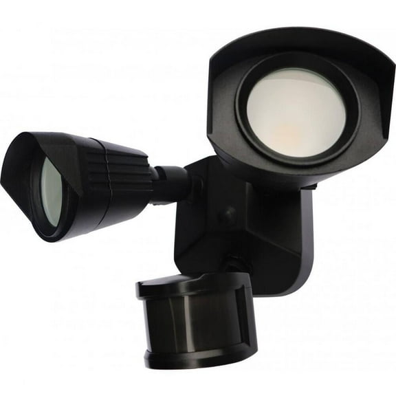 Nuvo Lighting LED Security Light - Dual Head - Black Finish - 4000K - with Motion Sensor - 120V