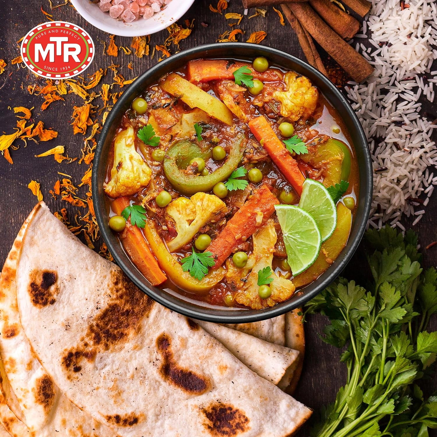 MTR Flavorful Mixed Vegetable Curry - Authentic Indian Ready-to-Eat Meal with No Added Preservatives - A Quick Meal Suitable for Vegetarians, Ready in Minutes! (300g, Pack of 6)