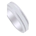 thumbnail image 2 of AFFY 6mm Men's Flat Wedding Band Ring In 14k Solid White Gold Ring Size-10.5, 2 of 3
