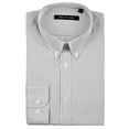 Big Men's Black and White Stripe Slim Fit Dress Shirt