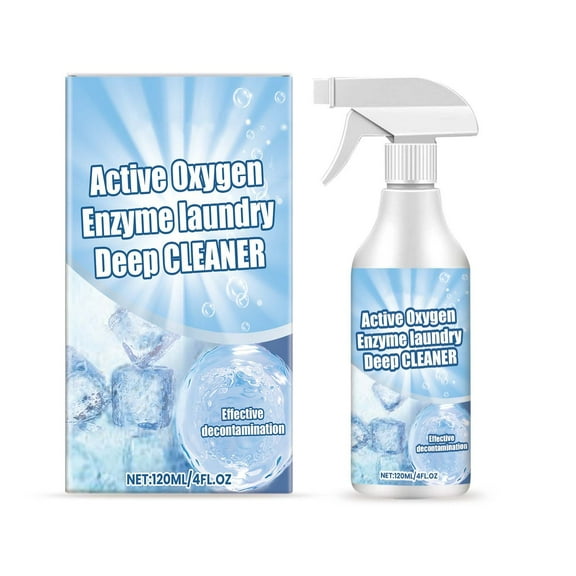 Clearance Tunhigl Active Oxygen Enzyme Laundry Intensive Cleaner Laundry Oil Stain Cleaner Stubborn Stains Grease Remover Gentle Stain Remover Laundry Cleaning Spray 120Ml