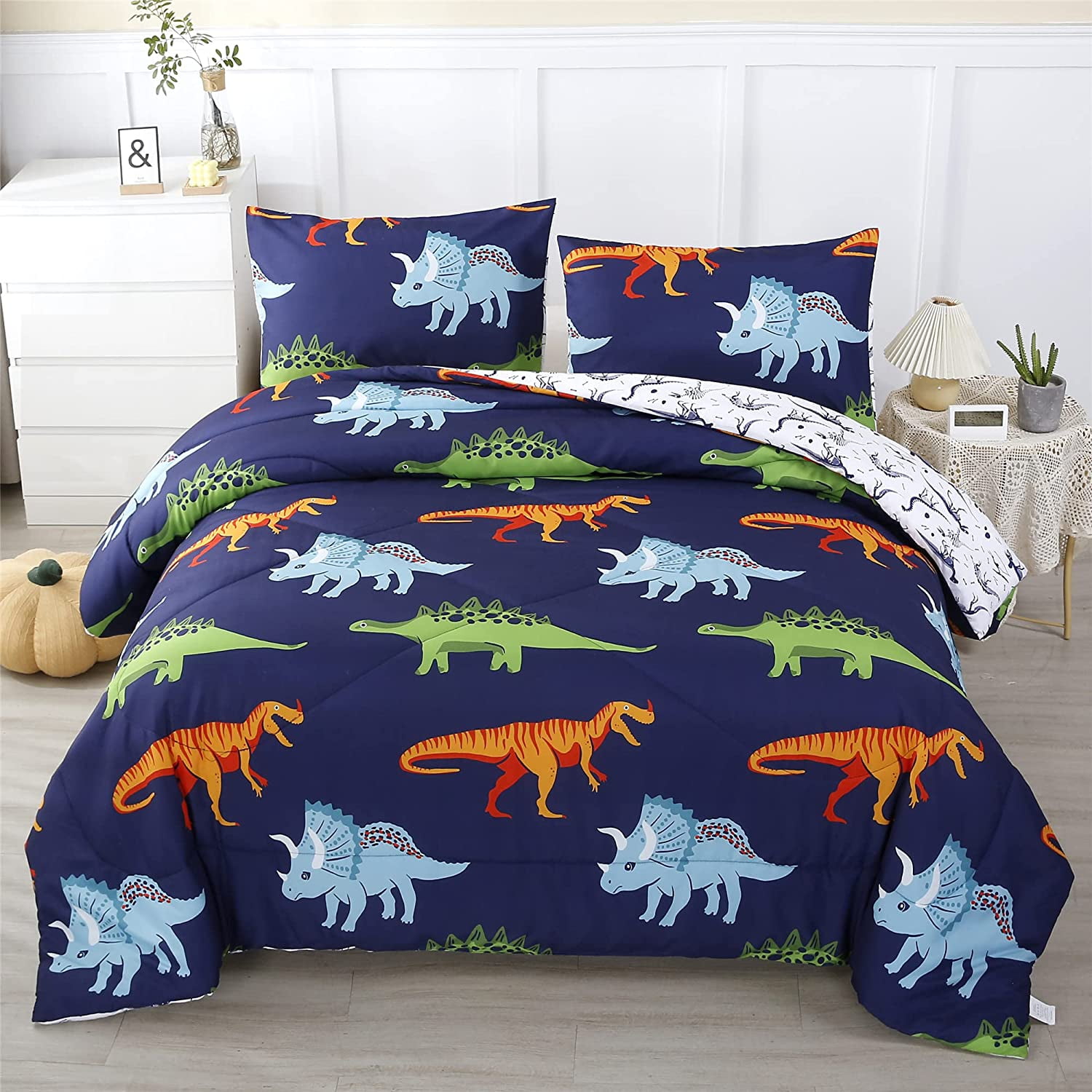 Dinosaur Pillow Cover Kids Toddler Pillowcases 20×30 for Cartoon Kids Bedding 