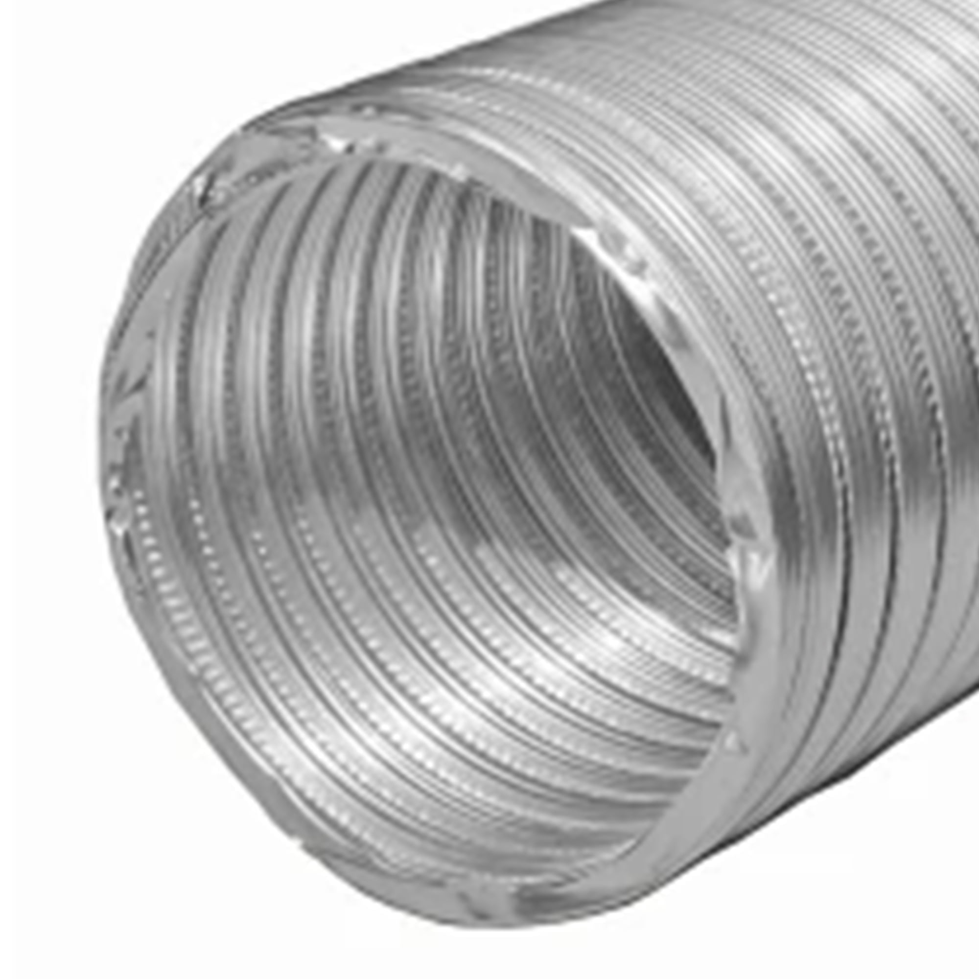 Builder’s Best V220 Semi-Rigid Aluminum Dryer Vent Duct with 2 Metal Clamps, 4" x 8'