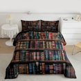 thumbnail image 2 of jejeloiu Vintage 3D Books Twin Comforter Sets,Magical Mysterious Style Bedding Set For Girls Boys Reversible 2pcs, 2 of 8