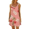 thumbnail image 1 of WILLBEST Vestidos Cortos Para Mujer Vestido De Verano A La Moda Con Estampado Plisado, Sin Mangas Y Tirantes Para Playa Y Ocio 2285, 1 of 3