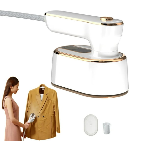 Tkrady Steam Iron for Clothes, Travel Steamer for Clothes, 1000W Portable Handheld Steamer Iron Support Dry and Wet Ironing 15s Fast Heat Up 180° Rotatable Small Mini Steam Iron for Home and Travel