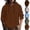 #02 Saffron, variant on Mens Loose Fit Linen Shirts Henley Hooded Long Sleeve Cotton Blend Tops Breathable Boho Style Outdoor Camping Hoodies ,M,#02 Army Green
