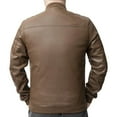 thumbnail image 2 of First Manufacturing WBM-2002VGL-S-BRN Myles Faux Leather Jacket for Men, Brown - Small, 2 of 4