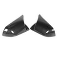 thumbnail image 5 of 2pcs Door Mirror Cover Cap Left Right Horn Style Replacement for Ford Mustang 2015‑2022 Carbon Fiber, 5 of 5