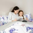 thumbnail image 5 of Feelyou Cartoon Purple Seahorse Full Size Comforter Sets for Kids, Underwater World Bedding Comforter Set, Cartoon Ocean Sealife Reversible Bedding Sets, Luxury Bedroom Decor, 3 Pieces, 5 of 8