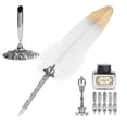 thumbnail image 1 of Feather Pen KitFeather Pen Vintage Writing Dip Feather Pen Feather Writing Pen Rugged and Tough, 1 of 8