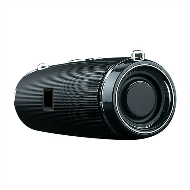 Altavoz Estéreo Inalámbrico 3D Envolvente para Exteriores con Bluetooth 4.0, Altavoz Portátil de Graves de Alta Potencia, Color Negro.