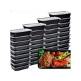thumbnail image 1 of 10/30/50pcs, 500ml/17oz Meal Prep Containers, Plastic Containers, Food Containers, Kitchen Food Storage Containers,Lunch Boxes, For Outdoor And Business, Back To School Supplies, Kitchen Accessories, 1 of 5