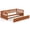 Dark Brown, variant on Furnibear Twin Size Trundle Platform Bed Frame with Wooden Slat Support for Studio Spaces and Apartment Bedrooms, Dark Brown